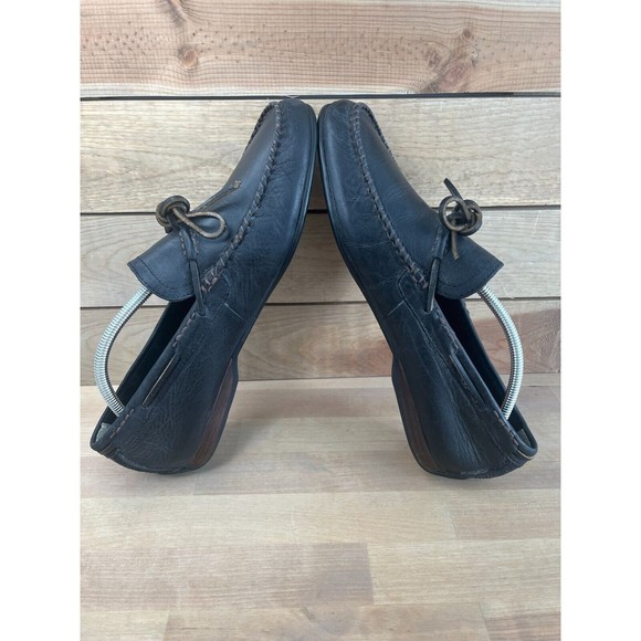 Frye Penny Leather Loafer Slip on Black Mens Shoes Size 11.5 - Picture 5 of 8